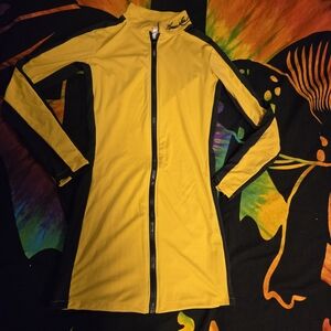 Bruce Lee Costume Yellow Zip-Up Dress